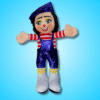 Peluche oficial de Alita, personaje de Alita y Meñike, gorra azul y overol